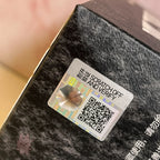 Hirono Road Journal Series Plush Doll Scratch-off label with QR code on a textured surface