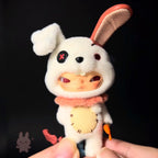 Hirono-monsters Plush toy resembling a cartoon character with a black background