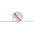 White and rose gold cap on a white background
