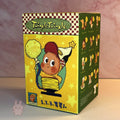 Twinkle Twinkle Be a Little Star Box of 'Twinkle Twinkle' children's product with cartoon character and text on a checkered background.