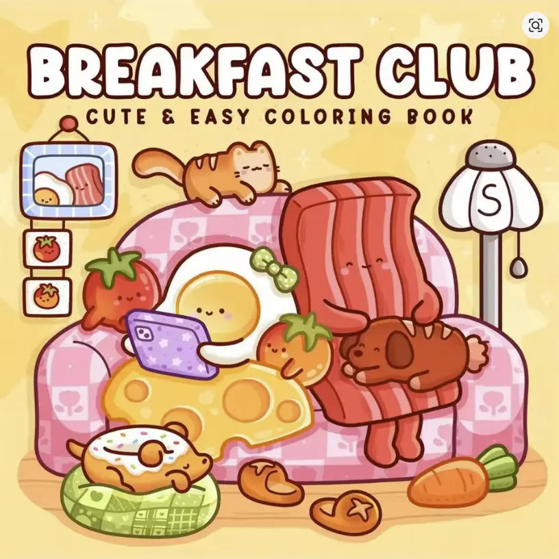 Front cover of the cute and easy colouring book