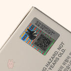 labubu-big-into-energy Product packaging with a scratch-off card and QR code on a white background