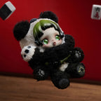 SKULLPANDA Lazy Panda plush pendant seated