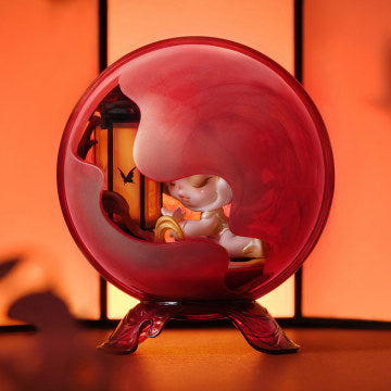 Red SKULLPANDA Mirage figure in a lantern scene
