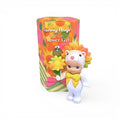 Sonny Angel Flower Gift Series blind box with the Sunflower Lion Rainbow figure on a white background