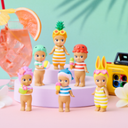 Six regular figures in the Sonny Angel Summer Vacation Sun-Kissed Style series