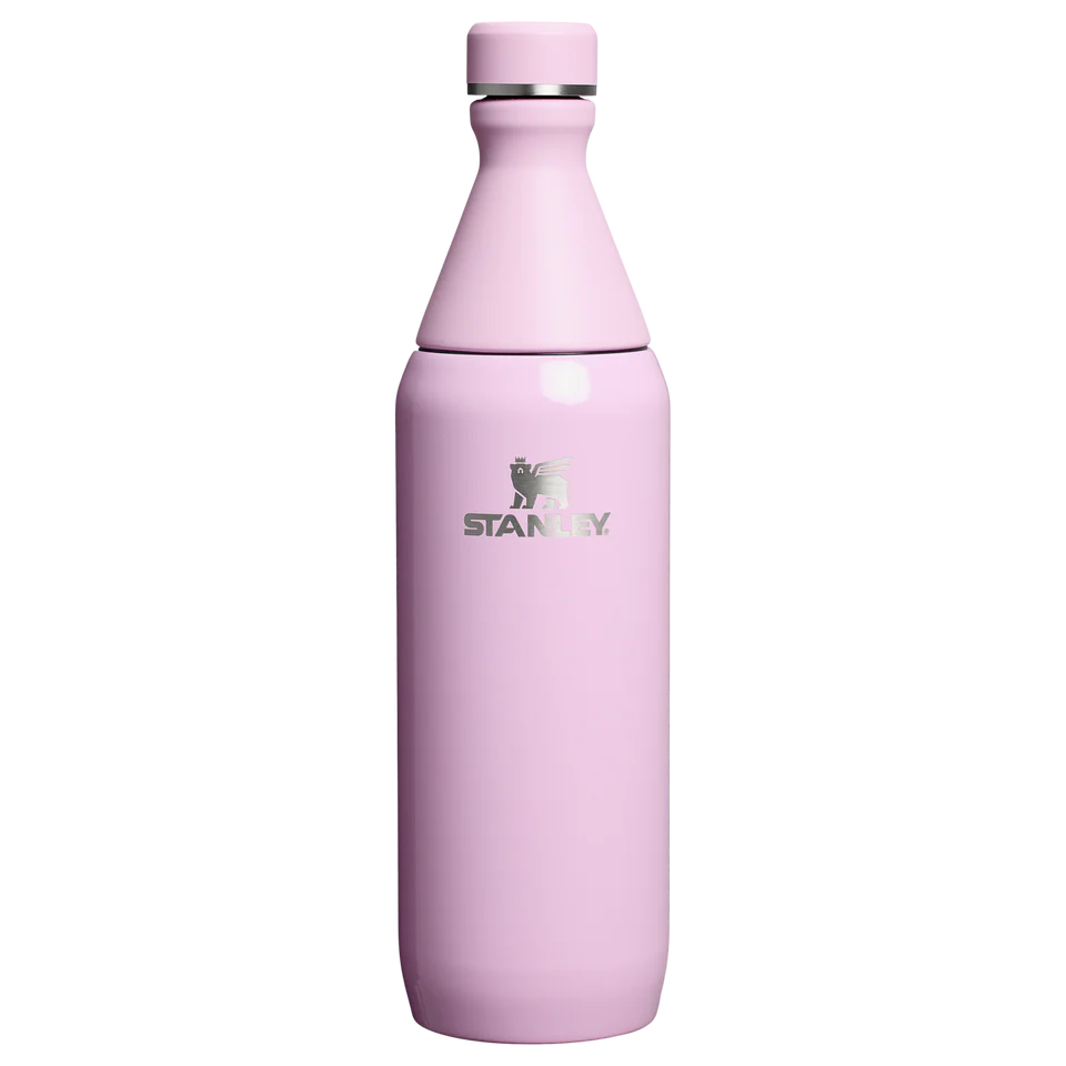 Stanley All Day Slim Bottle 0.59L in Cherry Blossom Gloss, front view
