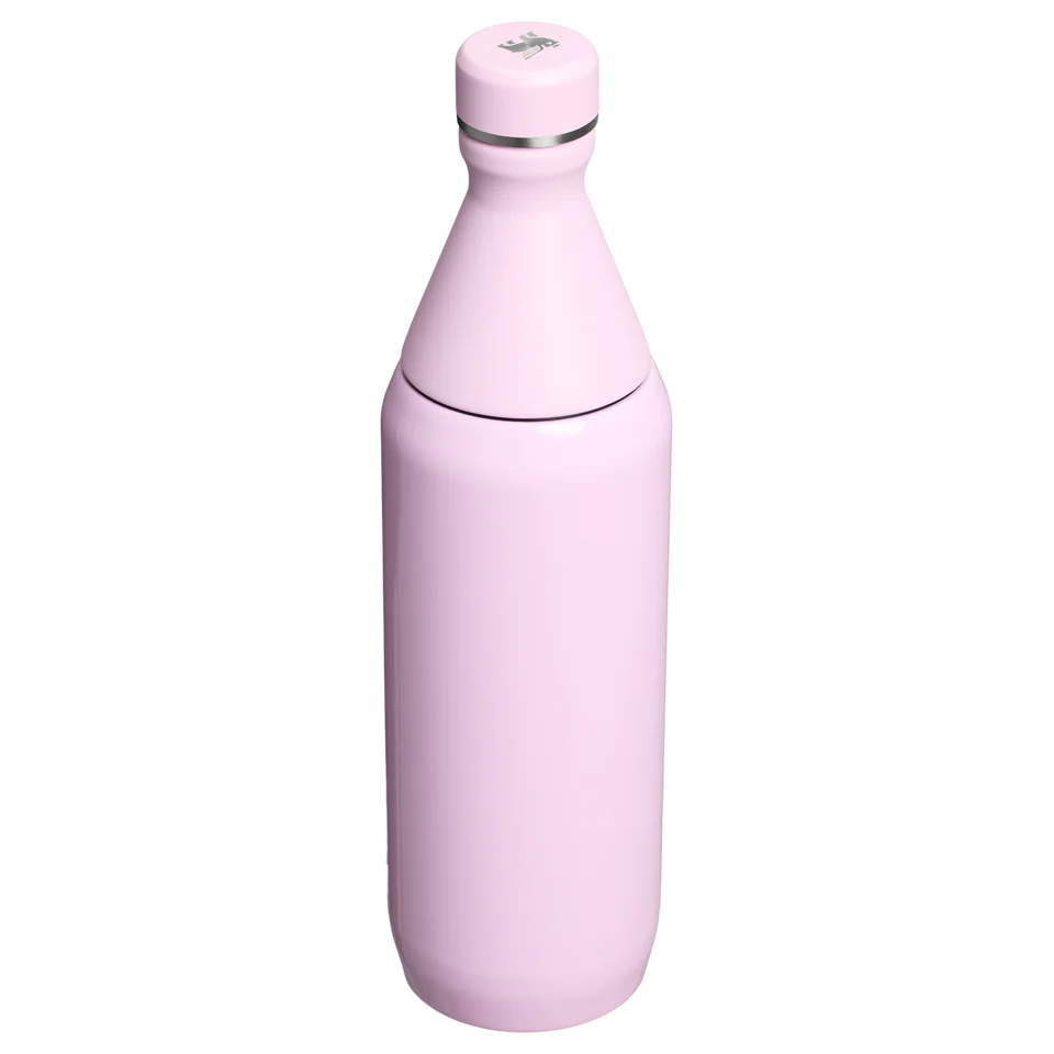 Stanley All Day Slim Bottle 0.59L in Cherry Blossom Gloss, rear view