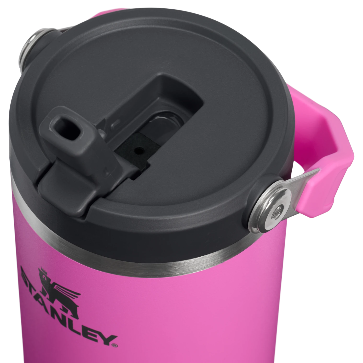 Stanley IceFlow Flip Straw 2.0 Tumbler 0.89L in Hot Pink, Flip Straw 2.0 lid detail