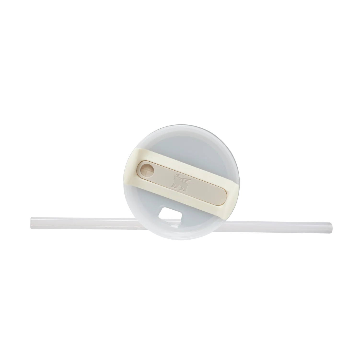 White Stanley Silicone straw tip with a white base on a white background