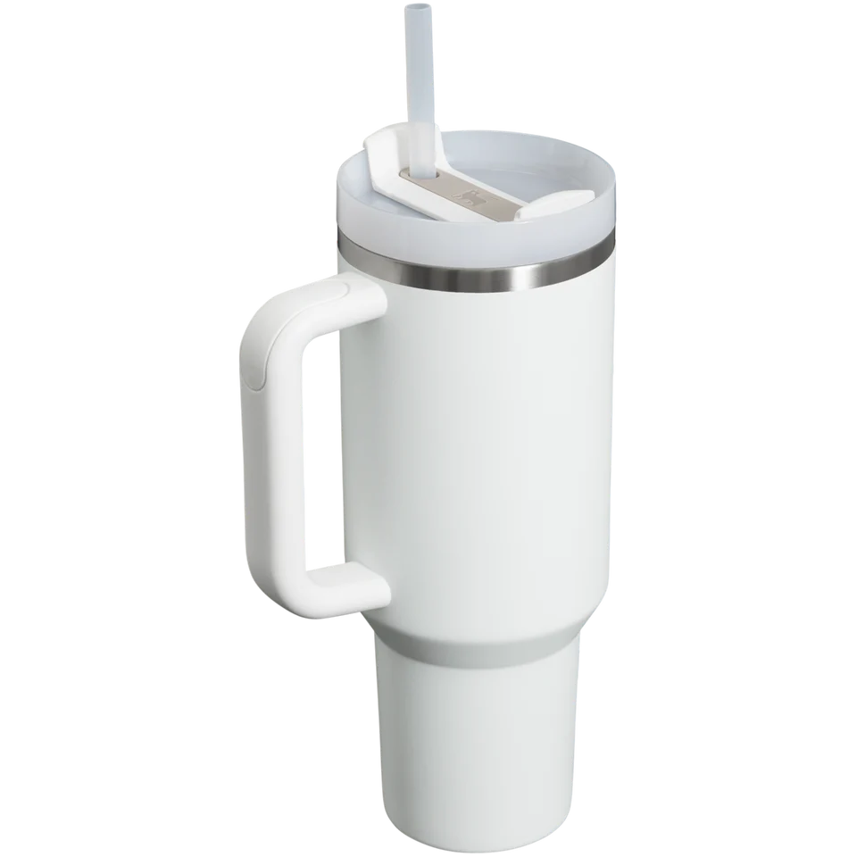 Stanley Quencher H2.0 FlowState Tumbler 1.18L in Frost, rear angle