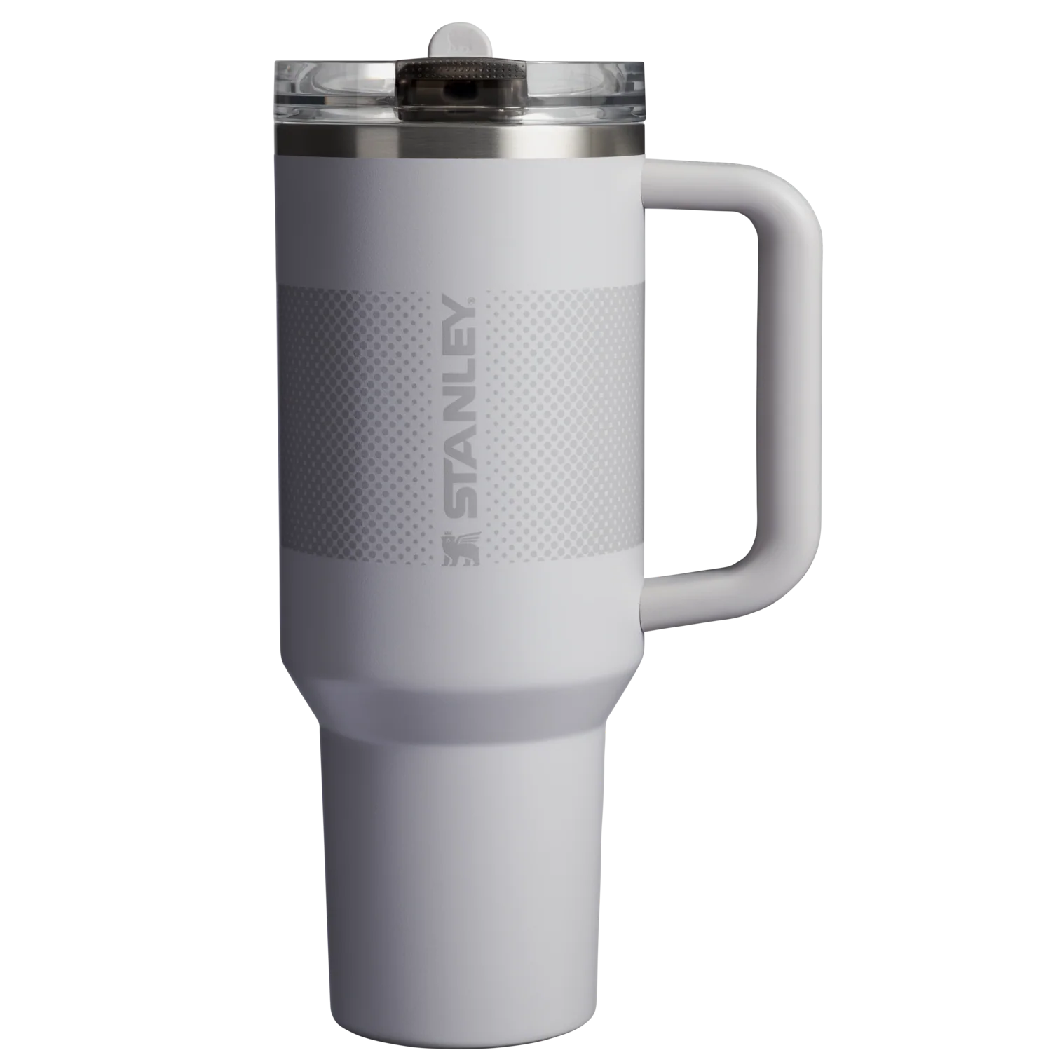 Stanley Quencher ProTour Flip Straw Tumbler 1.18L in Ash Fade, front view with straw closed