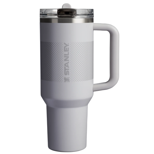 Stanley Quencher ProTour Flip Straw Tumbler 1.18L in Ash Fade, front view with straw closed