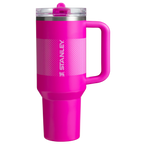 Stanley Quencher ProTour Flip Straw Tumbler 1.18L in Violet Blossom Fade, front view with straw closed