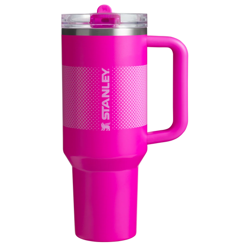 Stanley Quencher ProTour Flip Straw Tumbler 1.18L in Violet Blossom Fade, front view with straw closed