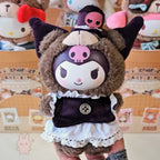 sanrio-afternoon Toy figure with skull design and animal ears held in front of a blurred background with similar toys.